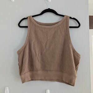 We the Free Waffle Stitch Crop Tank Top